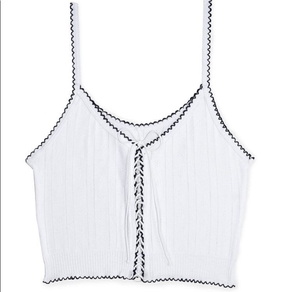 ISO - Pretties Pointelle Lace-Up Tank
